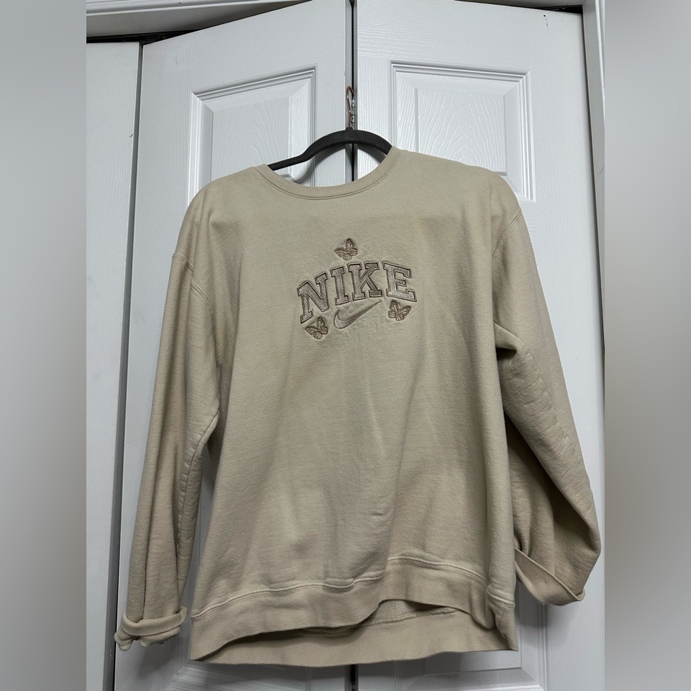 Nike Butterfly Embroidered Crewneck. Unofficial Nike logo.